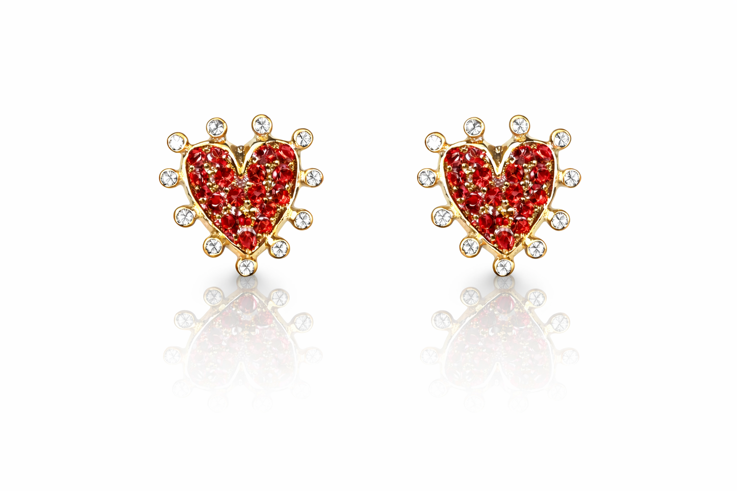 
                  
                    Red Ruby And Diamond Heart Earrings
                  
                