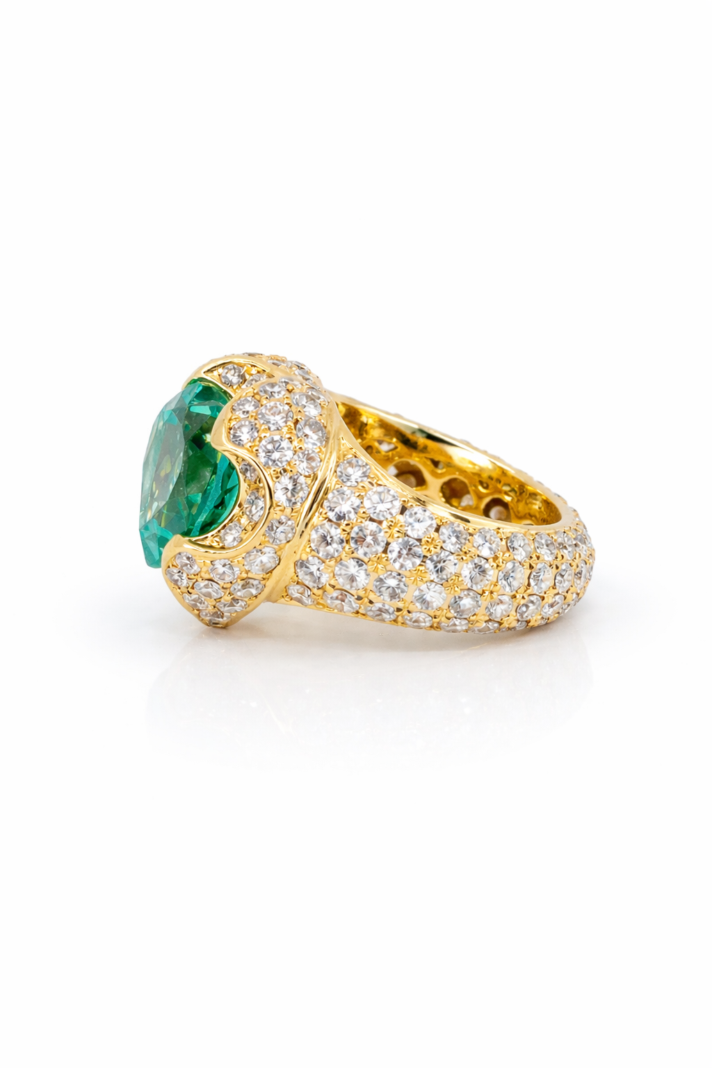 
                  
                    Ezgi Ring, Green Spinel, Diamond, YG
                  
                