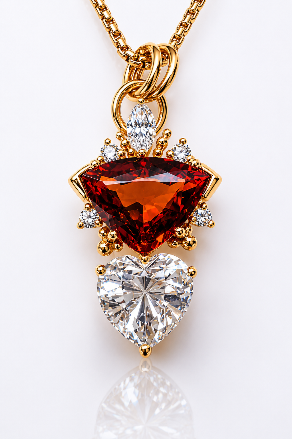 
                  
                    Evil Eye Mandarin Garnet And Zircon Necklace/18K RG
                  
                