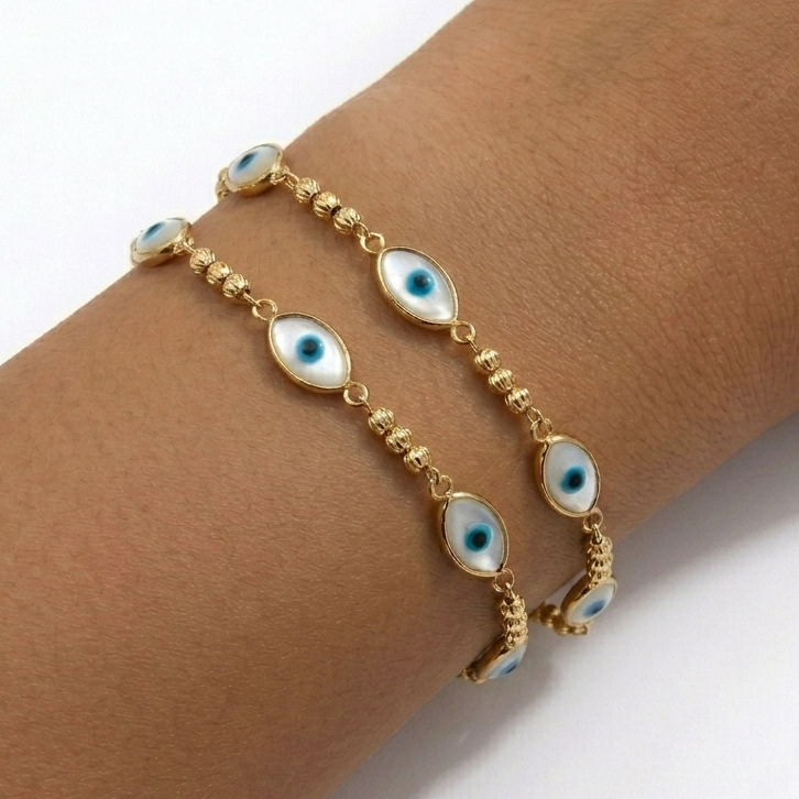 
                  
                    Evil Eye Double Bracelet/18K YG
                  
                