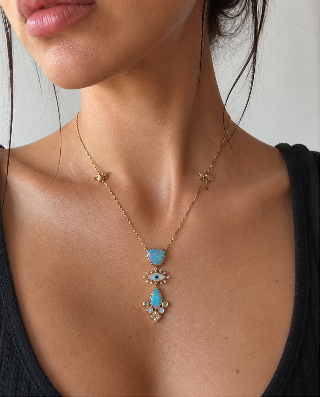 
                  
                    Evil Eye Opal Necklace/18K YG
                  
                