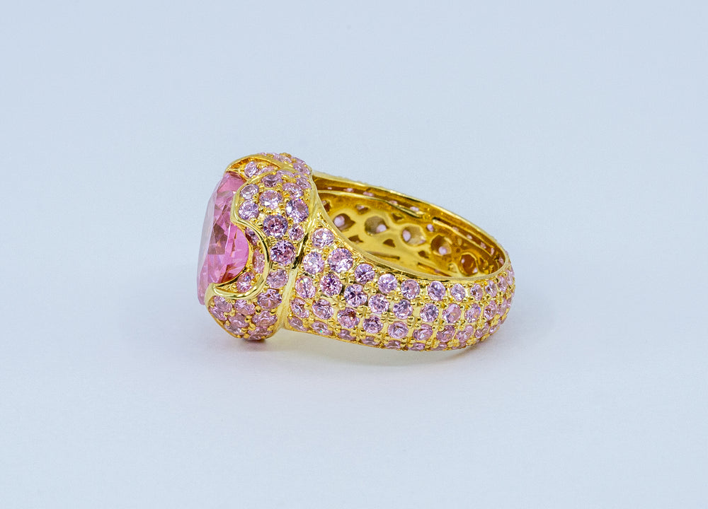 Ezgi Ring, Pink Sapphire, YG