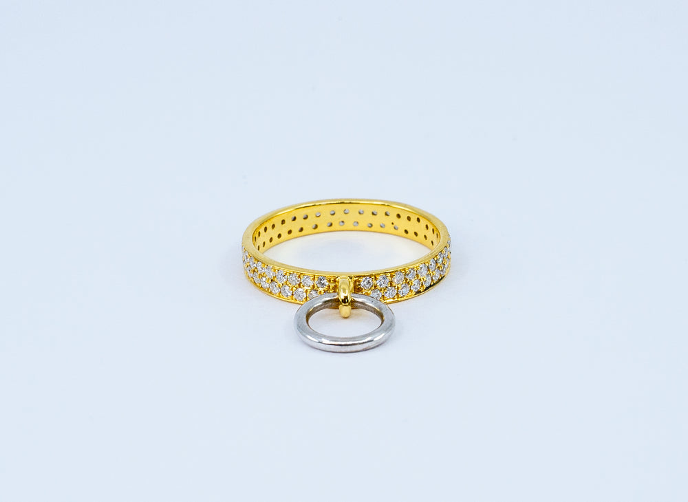 Circle Of Life Ring Small Diamond YG WG