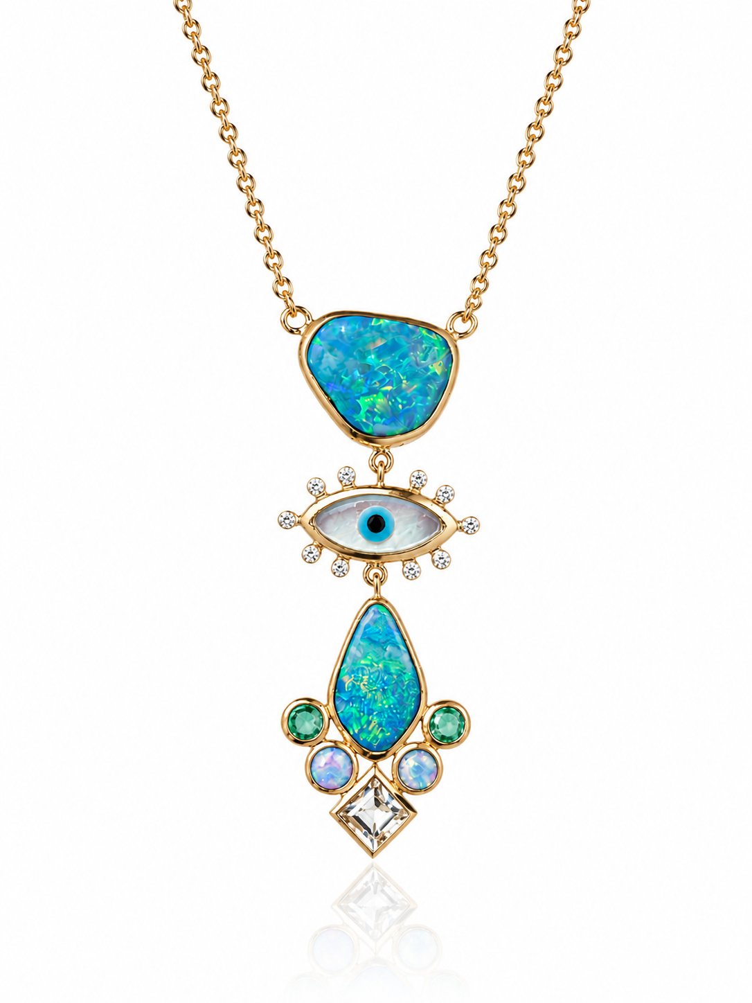 
                  
                    Evil Eye Opal Necklace/18K YG
                  
                