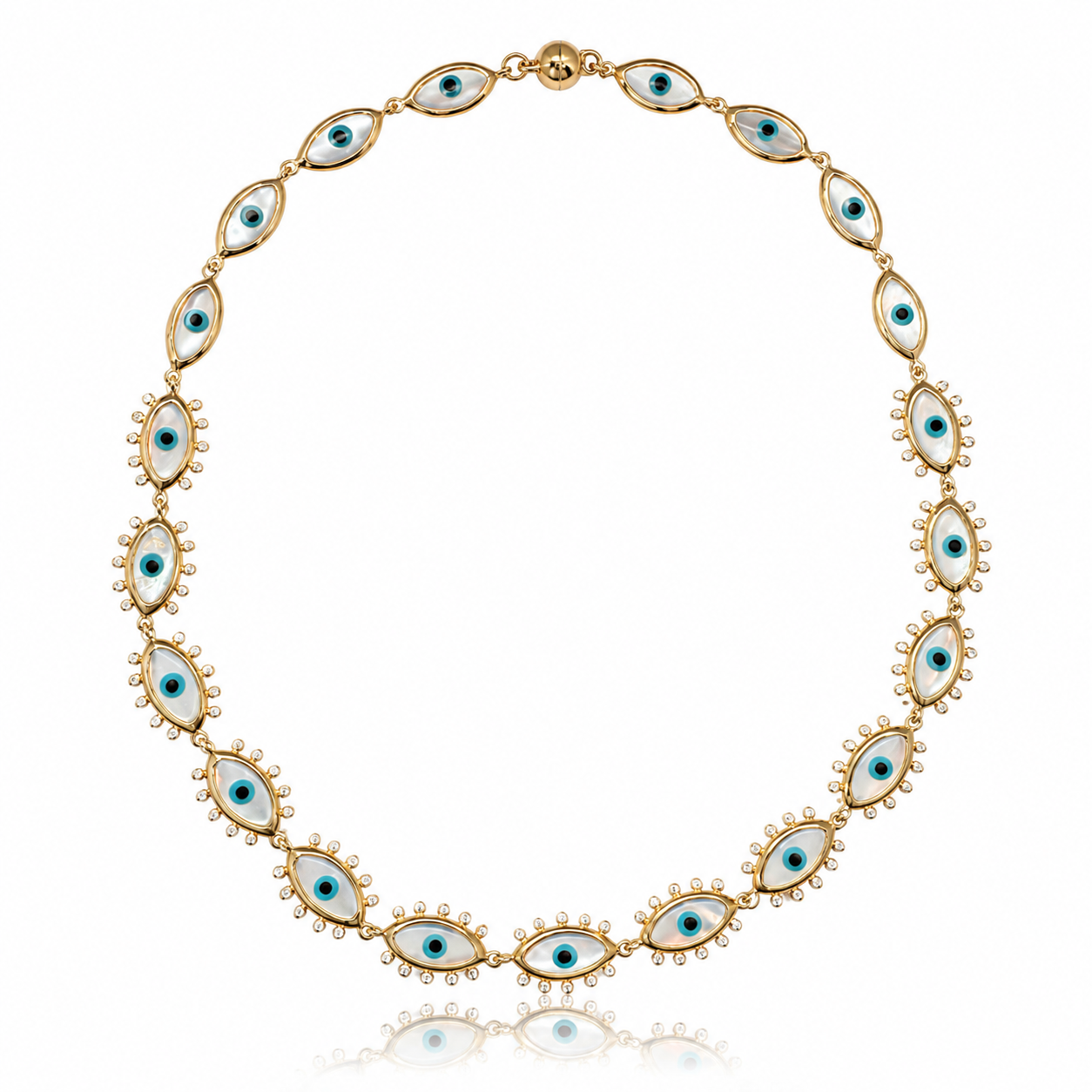 
                  
                    Evil Eye Diamond Choker/18K YG
                  
                