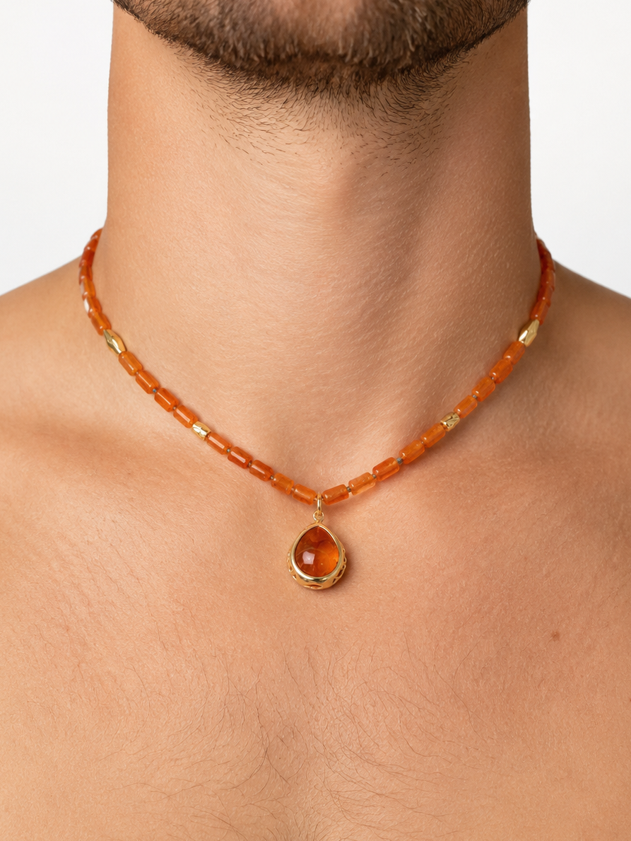 
                  
                    Mandarin Garnet And Carnelian Necklace/18K YG (Kopie)
                  
                
