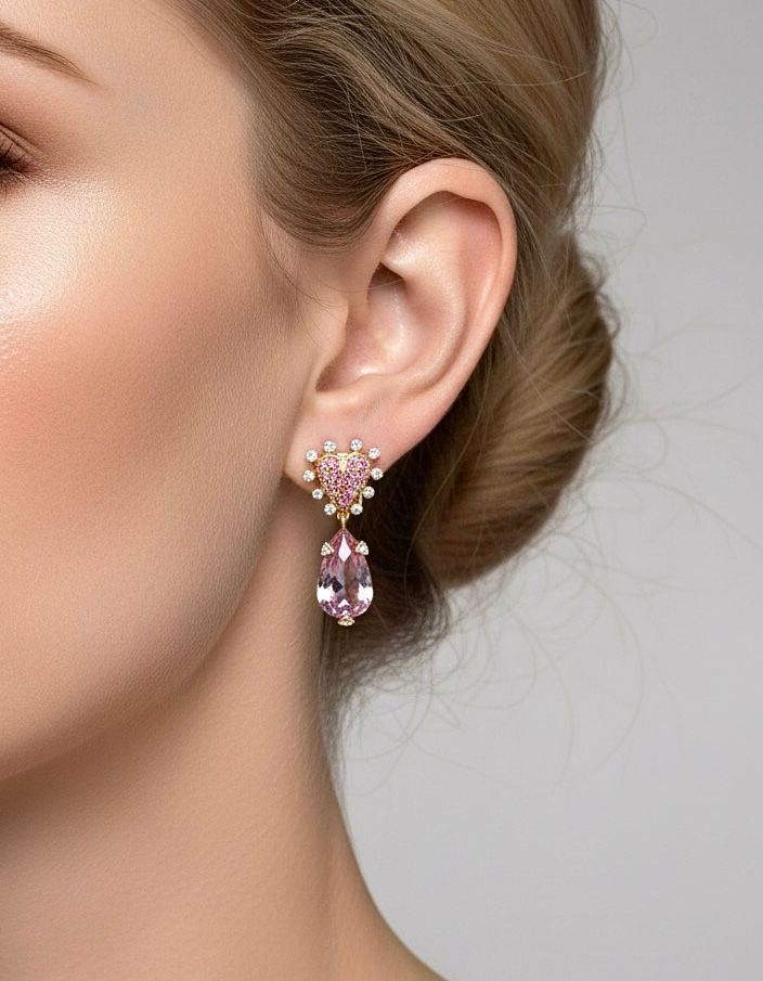 
                  
                    Pink Kunzite Drop Earrings
                  
                